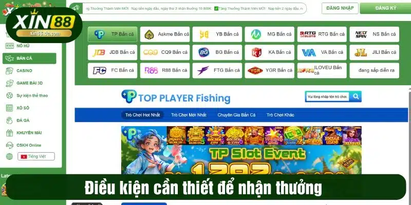 Điều kiện cần thiết để nhận thưởng 