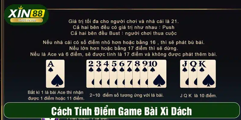 Người chơi nắm vững cách tính điểm Xì dách XIN88 trước khi đặt cược