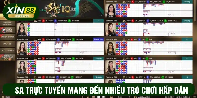 SA trực tuyến mang đến kho cá cược đỉnh cao, nhiều trò chơi hấp dẫn