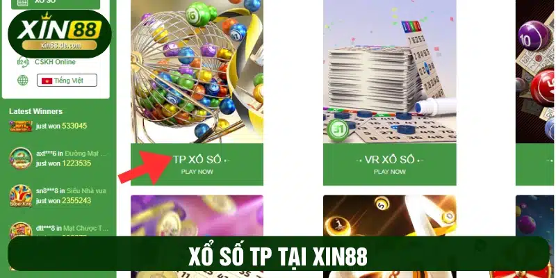 Khám phá sảnh cược TP xổ số ở nhà cái XIN88 