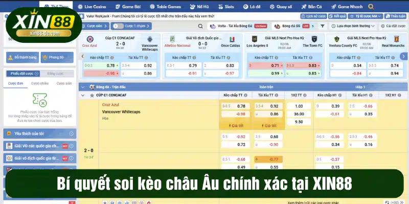 Bí quyết soi kèo châu Âu chính xác tại XIN88