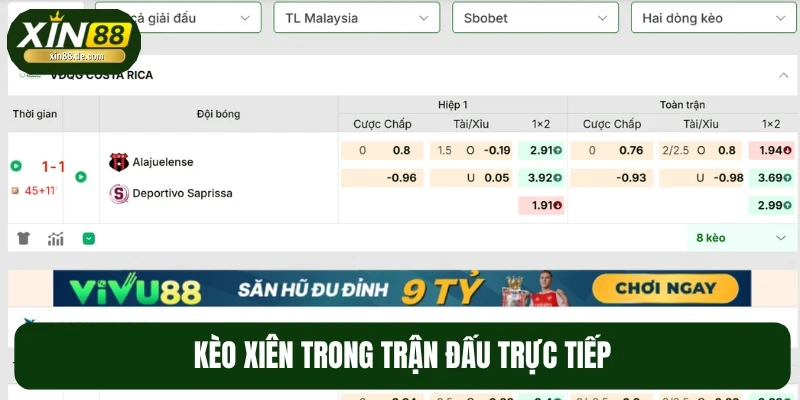 Kèo xiên trong một trận đấu đòi hỏi bạn phải quan sát kỹ