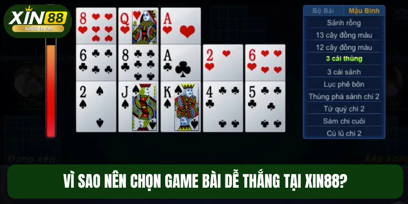 Những lý do anh em nên lựa chọn game bài có tỷ lệ thắng cao